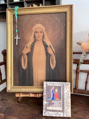 Vintage Catholic Devotional Collection: Print, Book of Hours & Rosary
